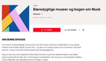 DR Kulturen: Bæredygtige museer og bogen om Musk